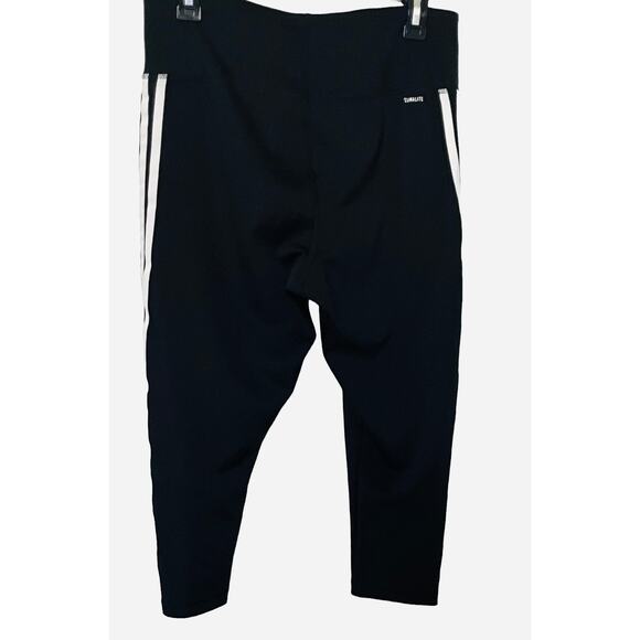 ADIDAS CLIMALITE HI-RISE STRT LEG ACTIVEWEAR LEGGINGS, WOMENS, L, BLACK & WHITE - Picture 3 of 10